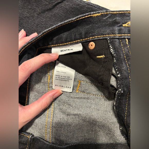 SLVRLAKE Women's High Waisted Straight Jeans - Picture 3 of 5